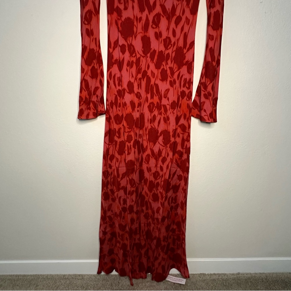 Réalisation Par Red Floral Long Sleeve Maxi Dress - Picture 8 of 12